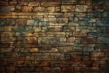 Grungy Painted Brick Wall Texture. Generative AI