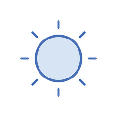 Sun icon vector stock.