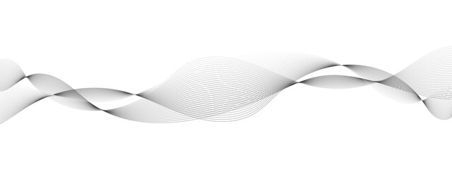 Abstract grey smooth element swoosh speed wave modern stream background. Abstract wave line for banner, wallpaper background with wave design. Vector illustration