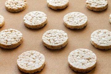 Healthy diet puffed rice cake pattern
