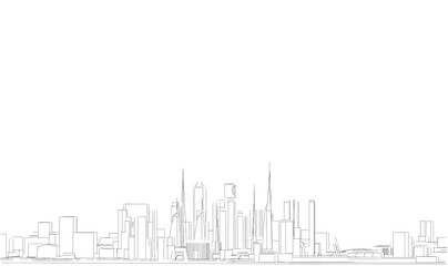 Fototapeta premium city skyline silhouette
