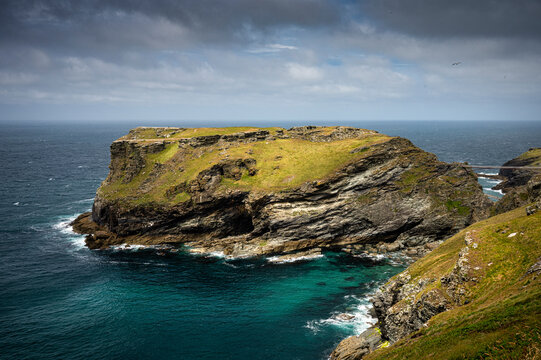 A cliff along the coastline of Cornwall