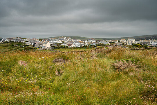A view of the houses of Boscastle, Cornwall