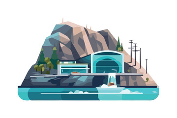 hydroelectric plant with peak