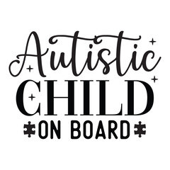 Autistic child on board SVG