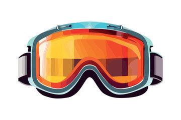 orange ski goggles sport equipment