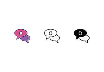 Chat icon vector stock.