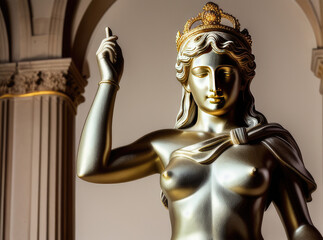 Obraz premium themis lady statue, law and justice greek goddess