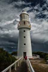 Cape Otway lighthouse in southern Victoria in Australia.  It is the oldest working lighthouse.