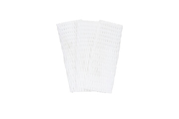 Plastic mesh net vertical orientation and horizontal. Blank covered shockproof foam net for fruits...