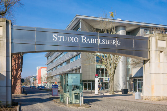 Potsdam, Germany - March 4, 2016; Entrance in Babelsberg film studio. Babelsberg, Potsdam, Brandenburg, Germany. Editorial use only.