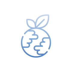 Eco Earth icon. Suitable for Web Page, Mobile App, UI, UX and GUI design.