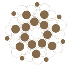 abstract transparent background with circles