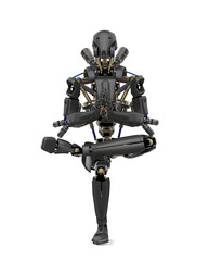 super robot is doing a namaste pose