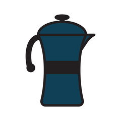 Obraz premium Coffee moka pot flat style