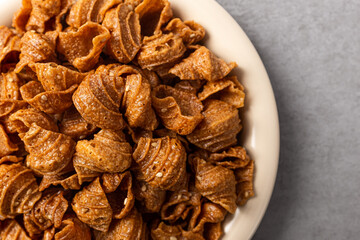 Sweet and crunchy conch-shaped snacks