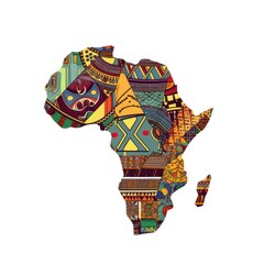 Africa colorful illustration africa day concept ai generated - obrazy, fototapety, plakaty