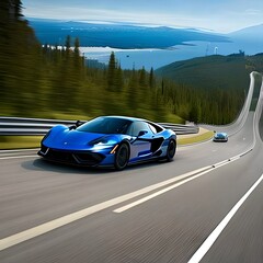 Superb Shots of Supercars in Action, car, generative ai
