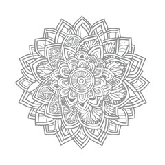 Line art drawn Flowers bouquet. Line art for adult coloring book style. Vector illustration for coloring page.