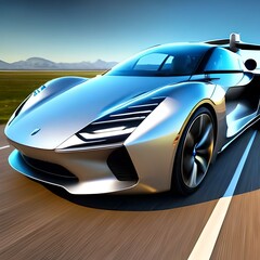 Fototapeta premium Supercar Photography, Supercar Showcase, Masterpieces of Performance, generative ai 