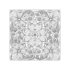 Line art drawn Flowers bouquet. Line art for adult coloring book style. Vector illustration for coloring page.