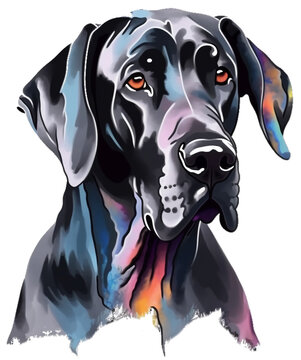 Deutsche Dogge schwarz Doggenkopf