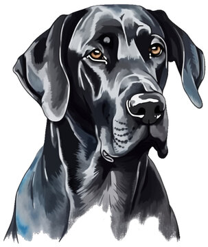 Deutsche Dogge schwarz Doggenkopf