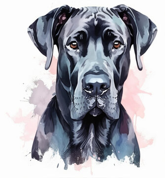 Deutsche Dogge schwarz Doggenkopf