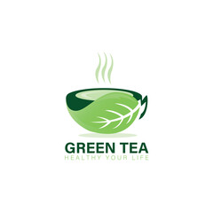 eco friendly logo. tea leaf design logo vector
