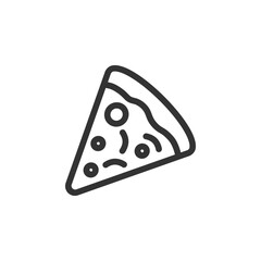 Pizza icon vector illustration. Food and cooking. Minimalism vector symbols, line icon for logo, mobile app and website design. Vector illustration, EPS10.