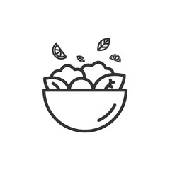 Healthy salad icon vector illustration. Food and cooking. Minimalism vector symbols, line icons set for logo, mobile app and website design. Vector illustration, EPS10.