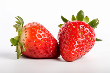 strawberry isolated on white background. Generative Ai