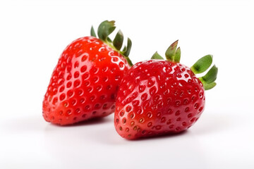 strawberry isolated on white background. Generative Ai
