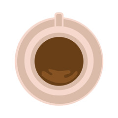 top view of Coffee cup icon