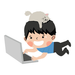 Kid laptop laying on floor