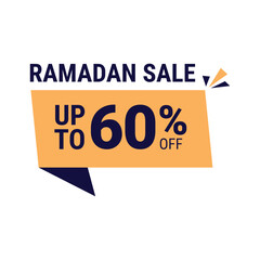 Ramadan Super Sale Get Up to 60% Off on Dotted Background Banner