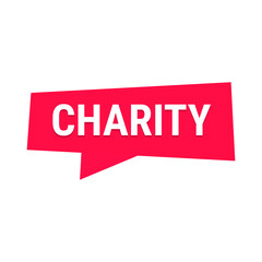 Charity and Generosity Red Vector Callout Banner with Reminder to Give During Ramadan