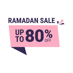 Ramadan Super Sale Get Up to 80% Off on Dotted Background Banner