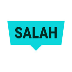 Salah Turquoise Vector Callout Banner with Information on Fasting and Prayer in Ramadan