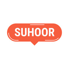 Suhoor Essentials Tips and Tricks for a Healthy Ramadan. Red Vector Callout Banner