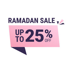 Ramadan Super Sale Get Up to 25% Off on Dotted Background Banner