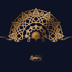 Luxury mandala background with golden arabesque pattern 