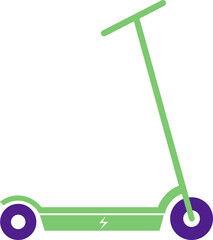 Electric scooter vehicle icon illustration