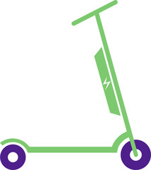 Electric scooter vehicle icon illustration