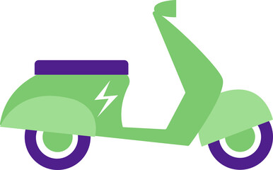 Electric motorbike vehicle icon illustration