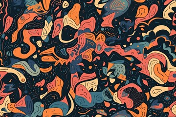vibrant and dynamic abstract background with a variety of shapes and colors. Generative AI