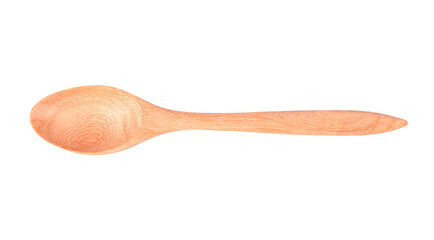 Wooden spoon on transparent png.