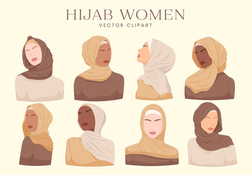 Hijab Women Illustration Set