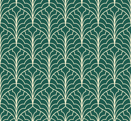 Elegant art nouveau seamless pattern. Abstract minimalist background. Geometric art deco texture.