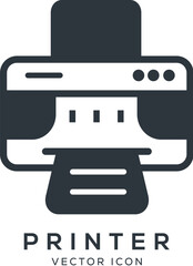 Printer scanner icon, Printer flat icon 